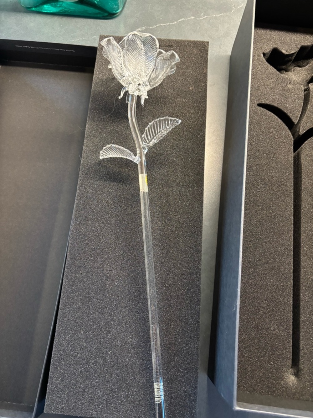 Waterford Fleurology Crystal Glass Rose Stem - Clear - Picture 2 of 5